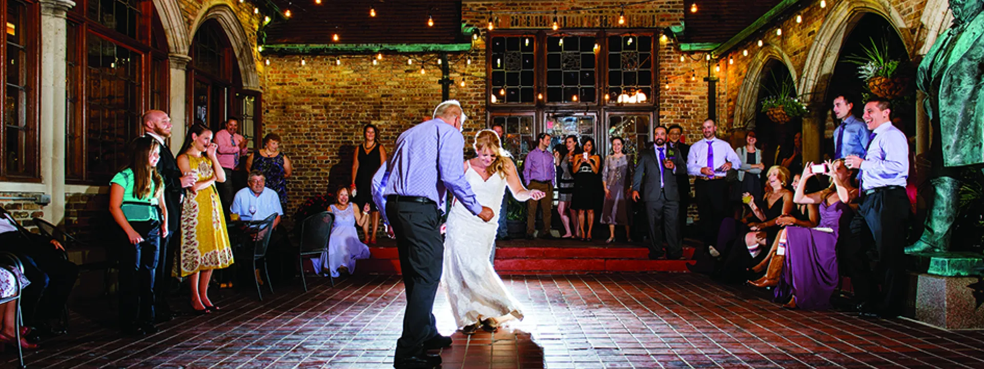 A father-daughter dance at the Best Place at the Historic Pabst Brewery in Milwaukee.