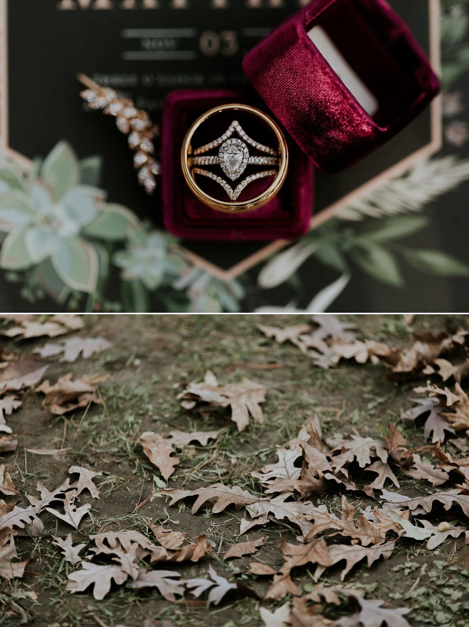 Crimson and White Fall Wedding in the Woods | Wisconsin Bride