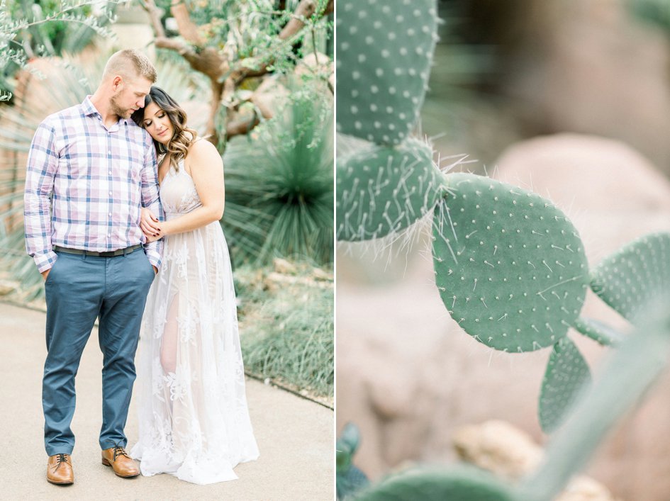 Sweet and Spiky Engagement Shoot at The Domes | Wisconsin Bride