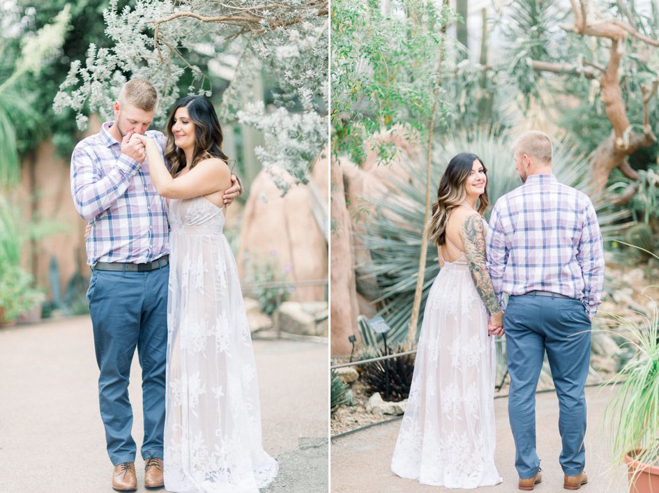 Sweet and Spiky Engagement Shoot at The Domes | Wisconsin Bride