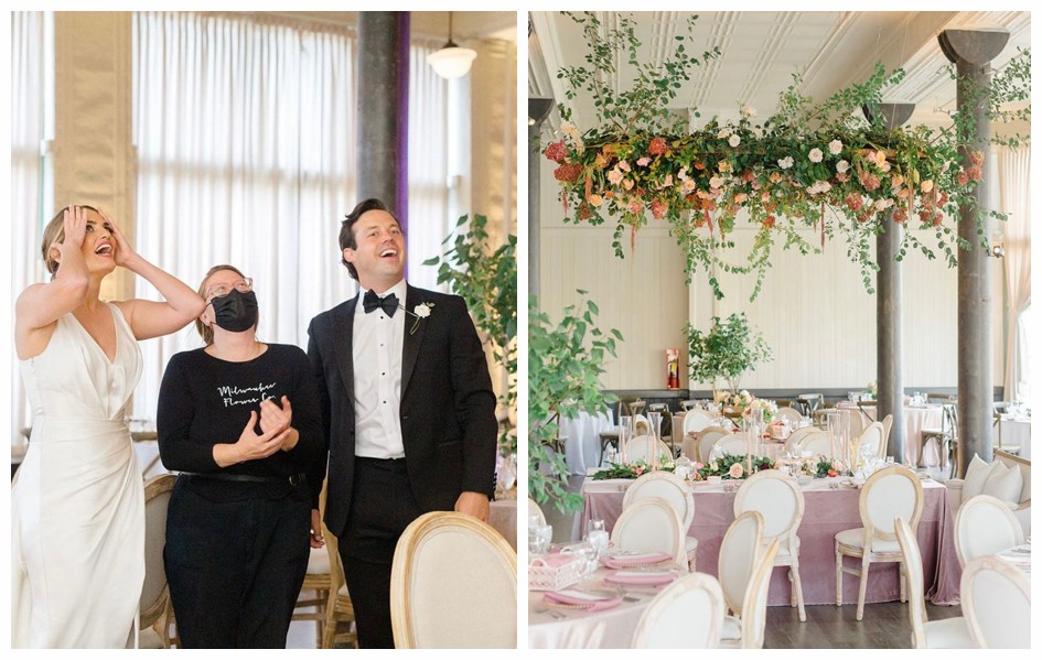 Photos by Kelly Grace Photography with Events To A T, Milwaukee Flower Co, Pritzlaff Events, Films by Design, Lee Johns Catering, Sound By Design, Marquee Event Rentals, Event Essentials, BBJ La Tavola, Parker Drive Event Co, Paper Envy, Lexi Lee Hair, Avenue M Salon